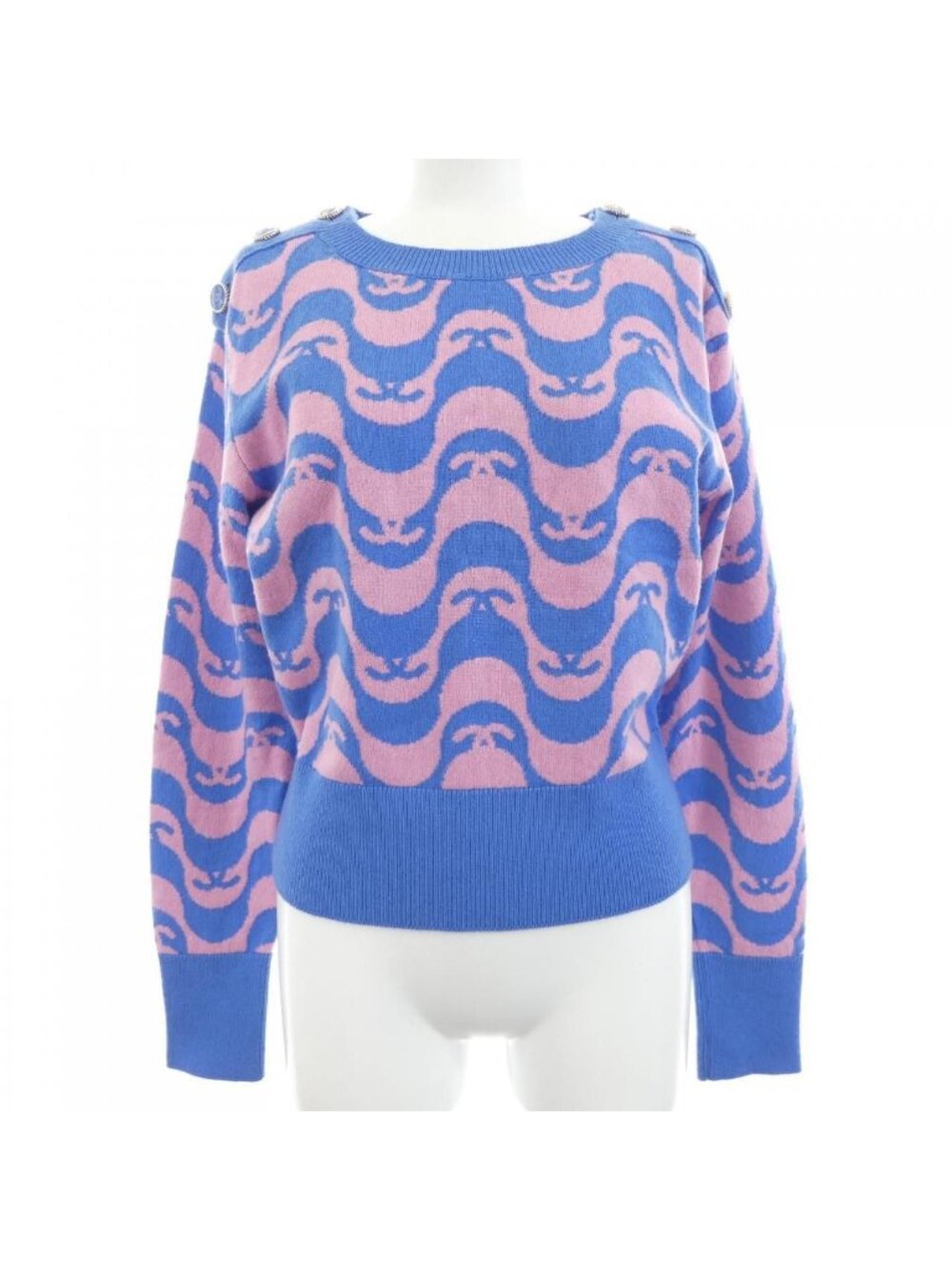 Chanel 21P Knit Sweater Blue